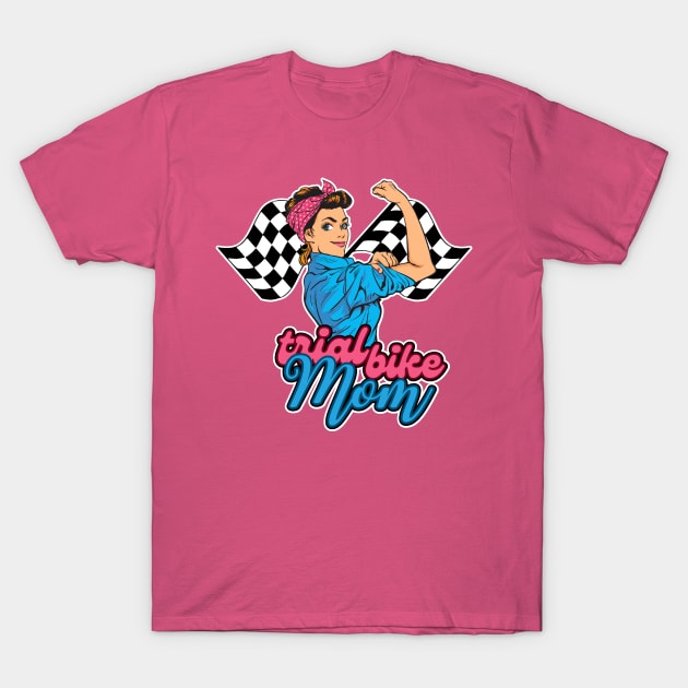 2024 mother's day trial bike mom racing motor cycling sport mommy T-Shirt by ALLEBASIdesigns